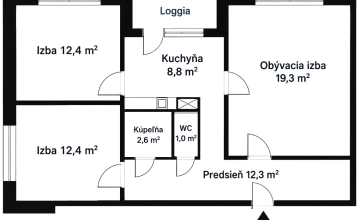 Perspektívny 3 izbový byt, TOP lokalita na začiatku Petržalky , Mamateyova ul., 74,12 m2 - fotografia 12