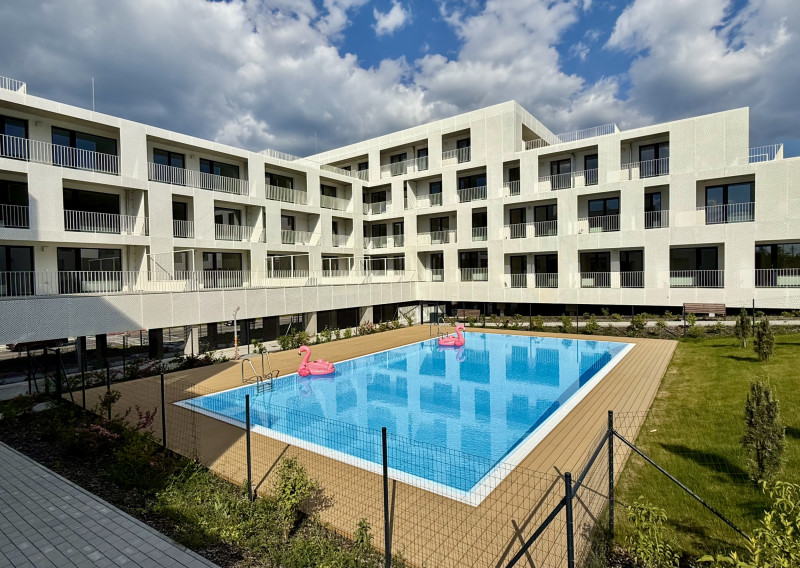 Novostavba Agáty s ext. BAZÉNOM, väčší 2i byt , BA IV. Dúbravka, Agátova ul., 60 m2