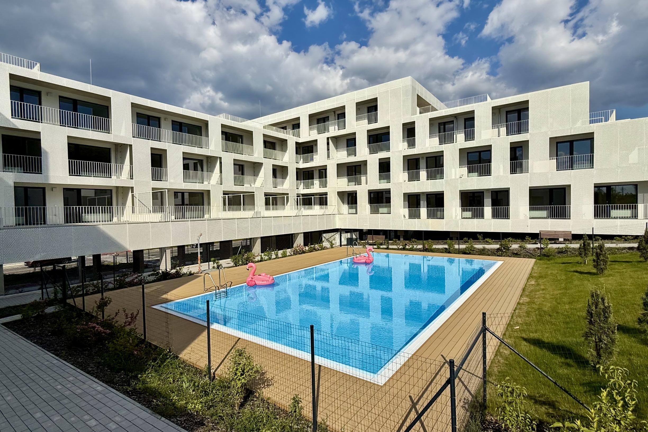 Novostavba Agáty s ext. BAZÉNOM, väčší 2i byt , BA IV. Dúbravka, Agátova ul., 60 m2